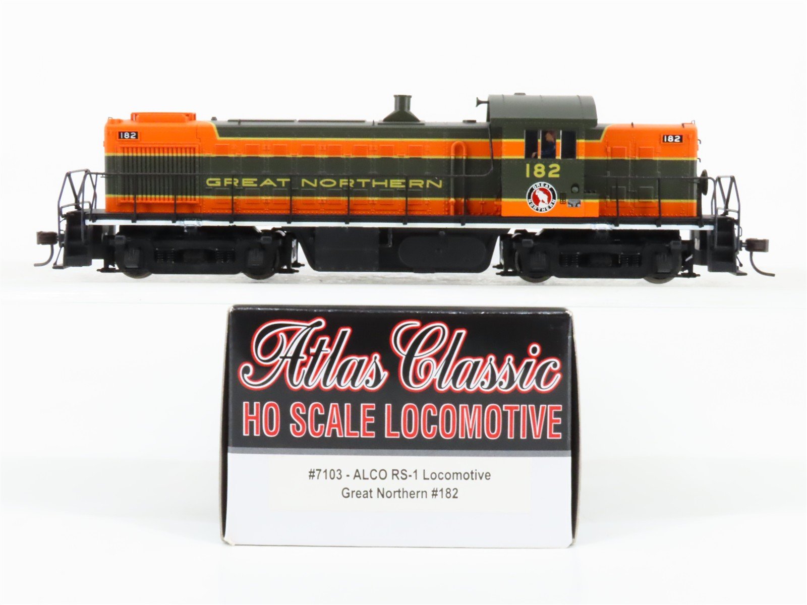 HO Scale Atlas Classic 7103 GN Great Northern ALCO RS-1 Diesel Locomotive #182