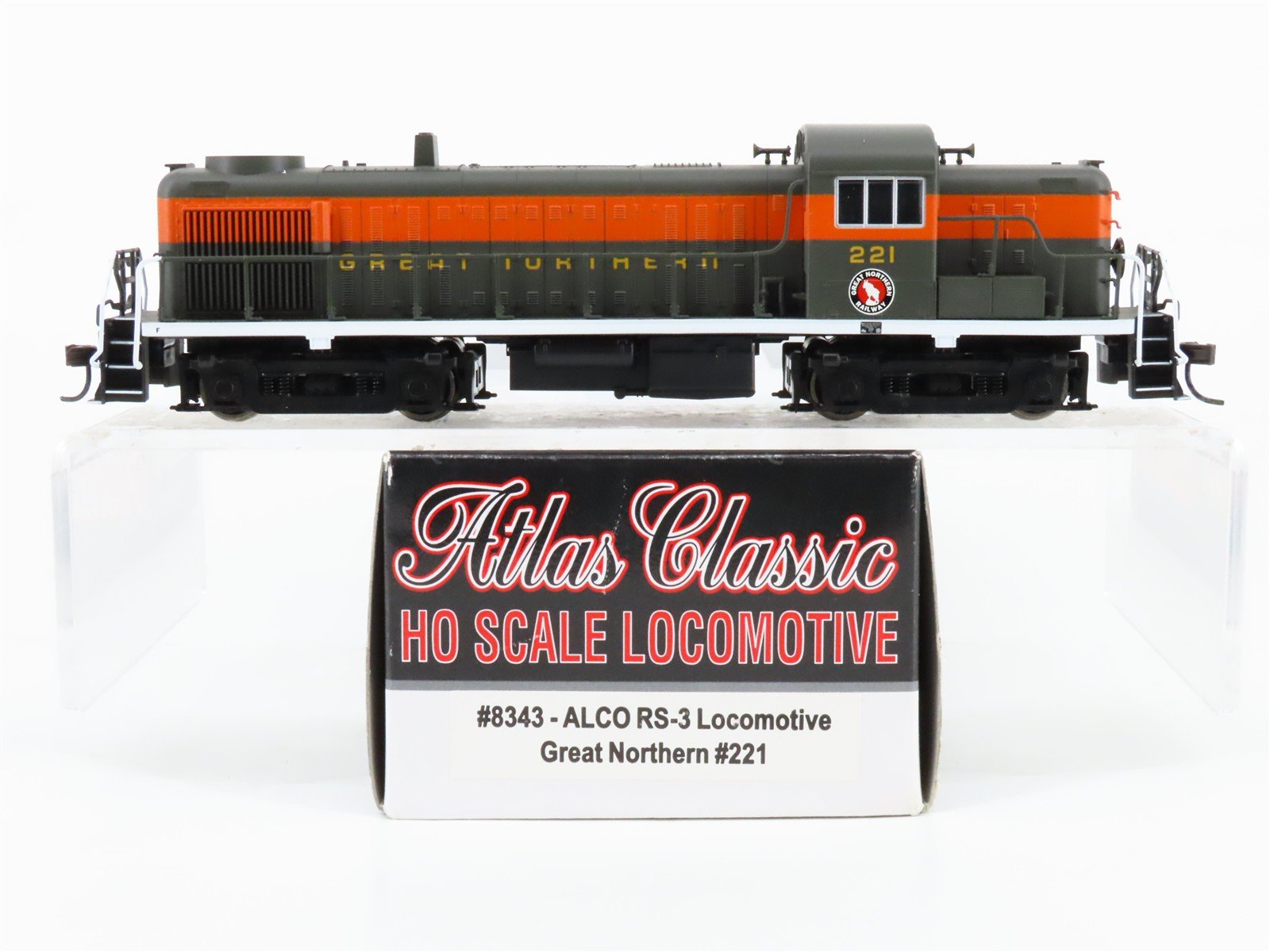 HO Scale Atlas Classic 8343 GN Great Northern ALCO RS-3 Diesel Locomotive #221