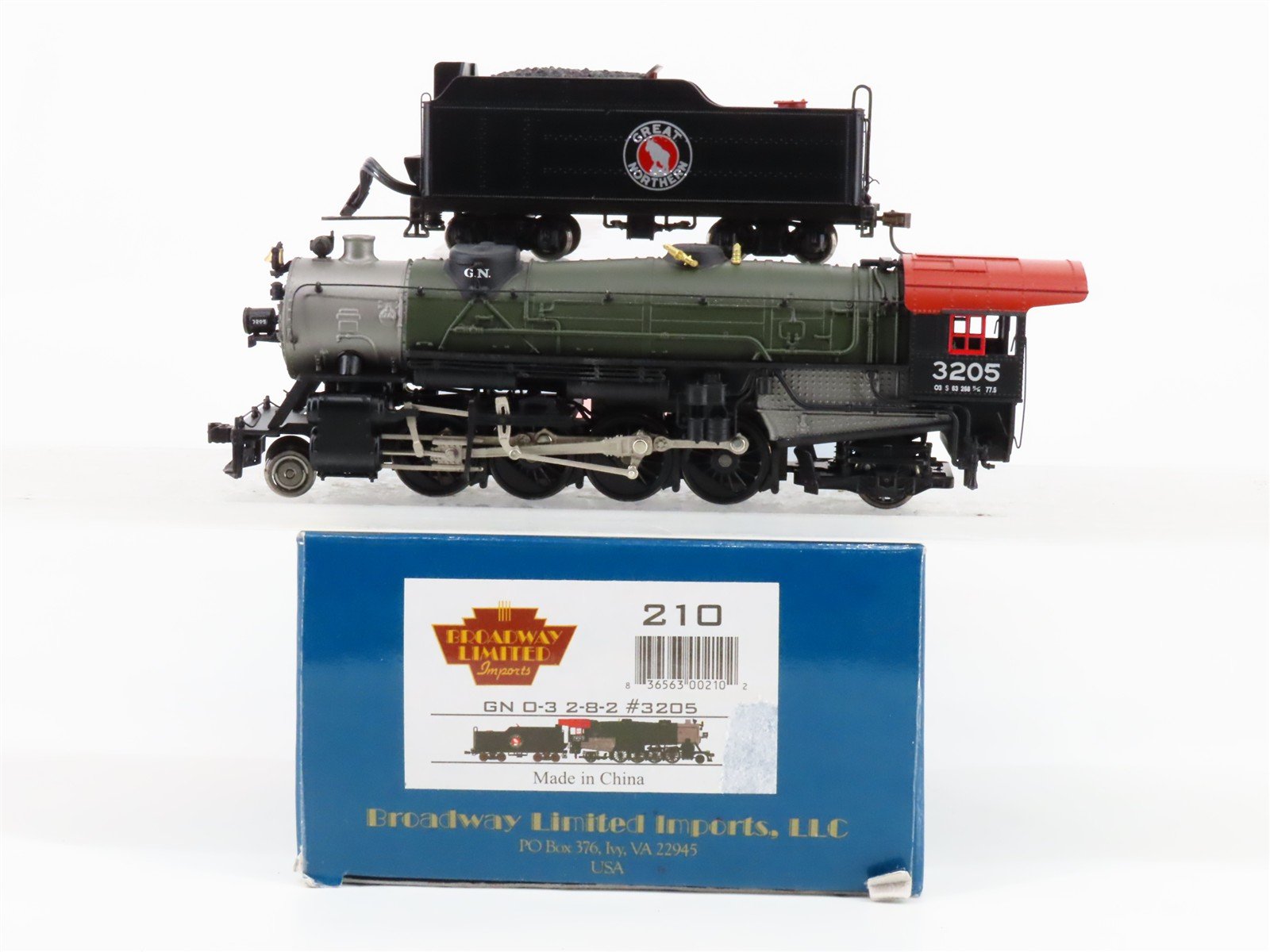 HO Scale Broadway Limited BLI Powerhouse 210 GN 2-8-2 Steam #3205 w/ DCC & Sound