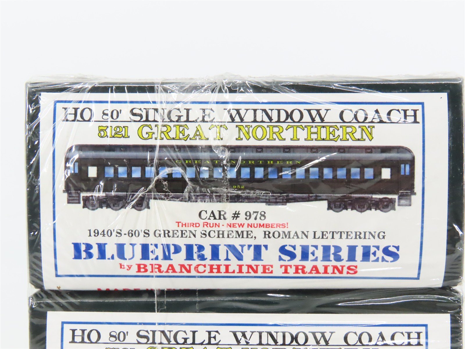 HO Scale Branchline Blueprint Kit 5121 GN 80' Coach Passenger 3-Car Set - SEALED