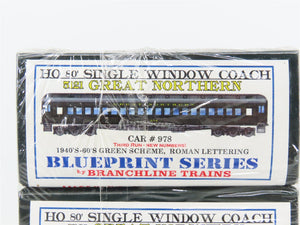 HO Scale Branchline Blueprint Kit 5121 GN 80' Coach Passenger 3-Car Set - SEALED