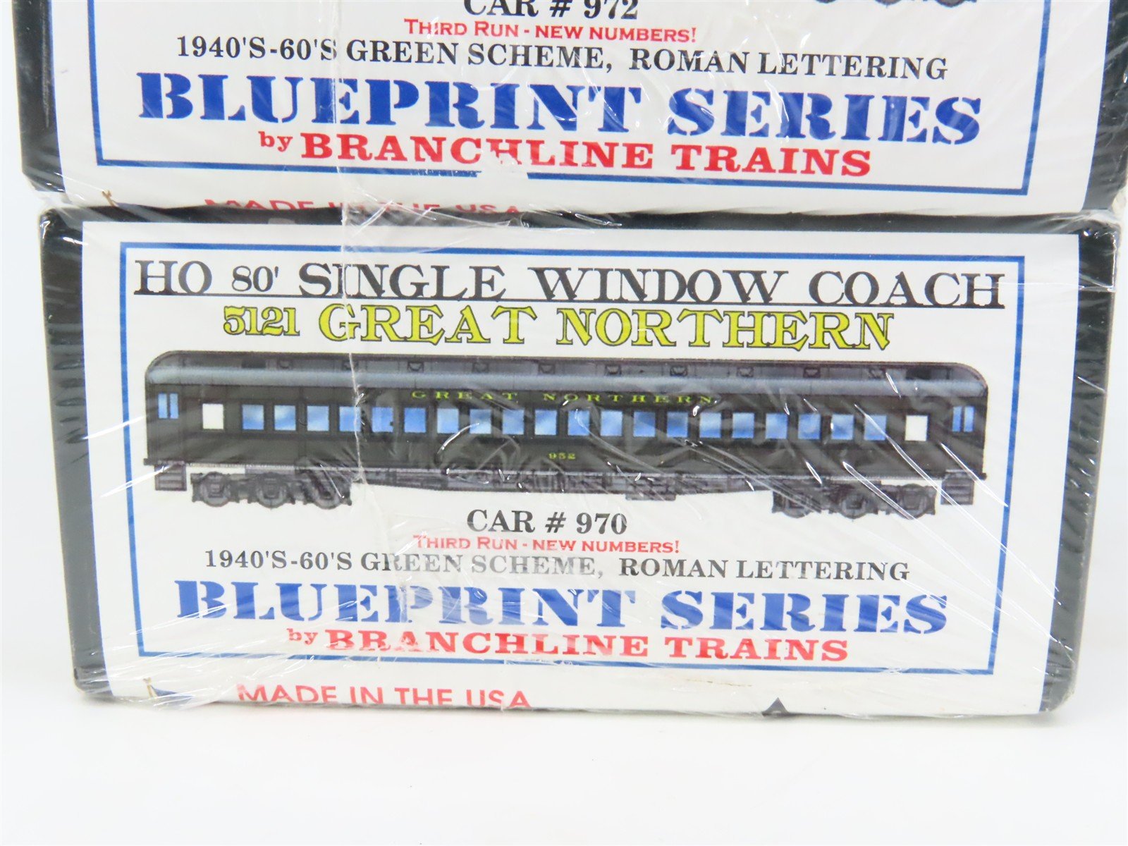 HO Scale Branchline Blueprint Kit 5121 GN 80' Coach Passenger 3-Car Set - SEALED