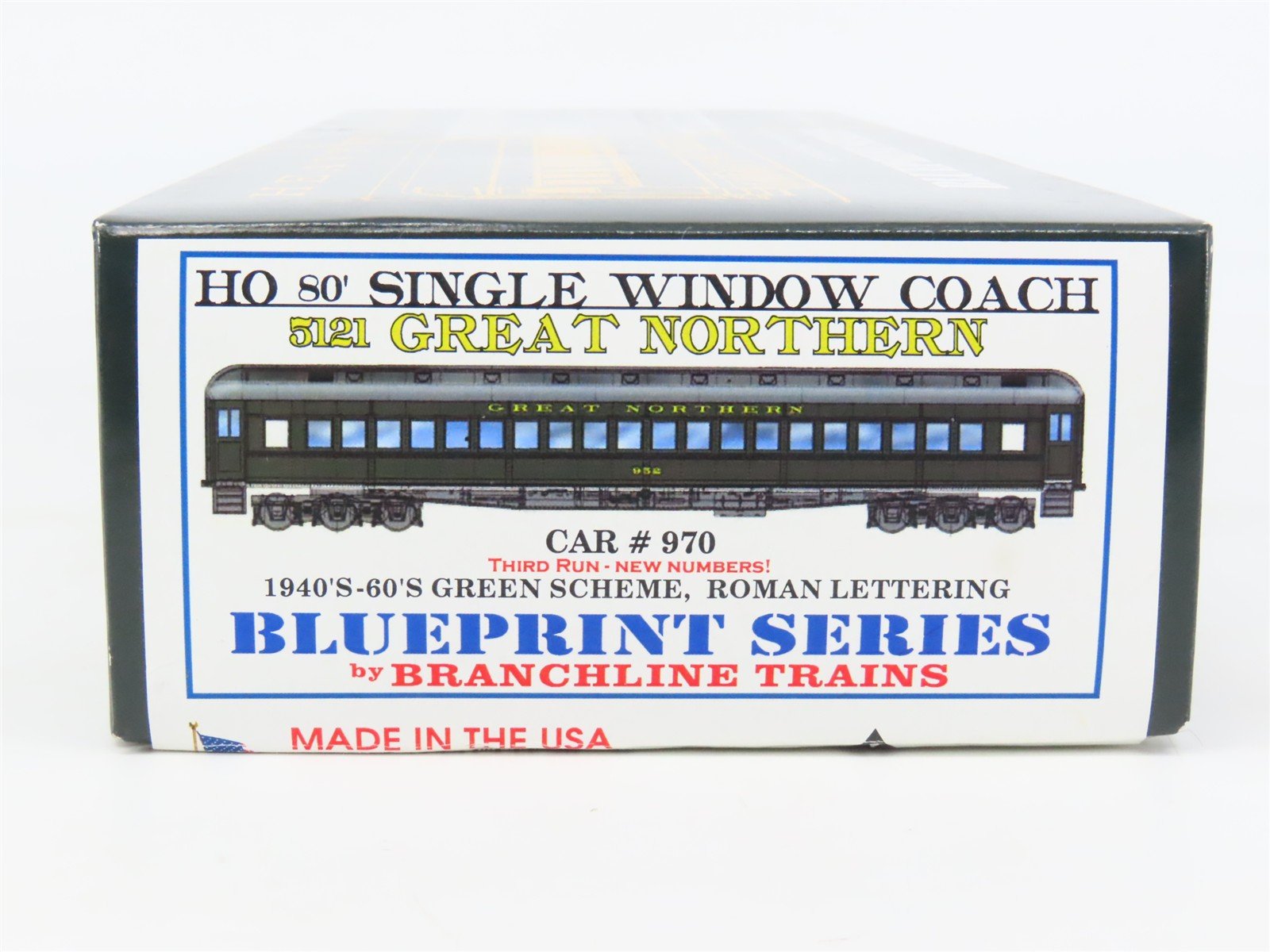HO Branchline Blueprint Kit 5121 GN Great Northern 80' Coach Passenger #970