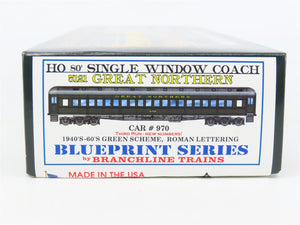 HO Branchline Blueprint Kit 5121 GN Great Northern 80' Coach Passenger #970