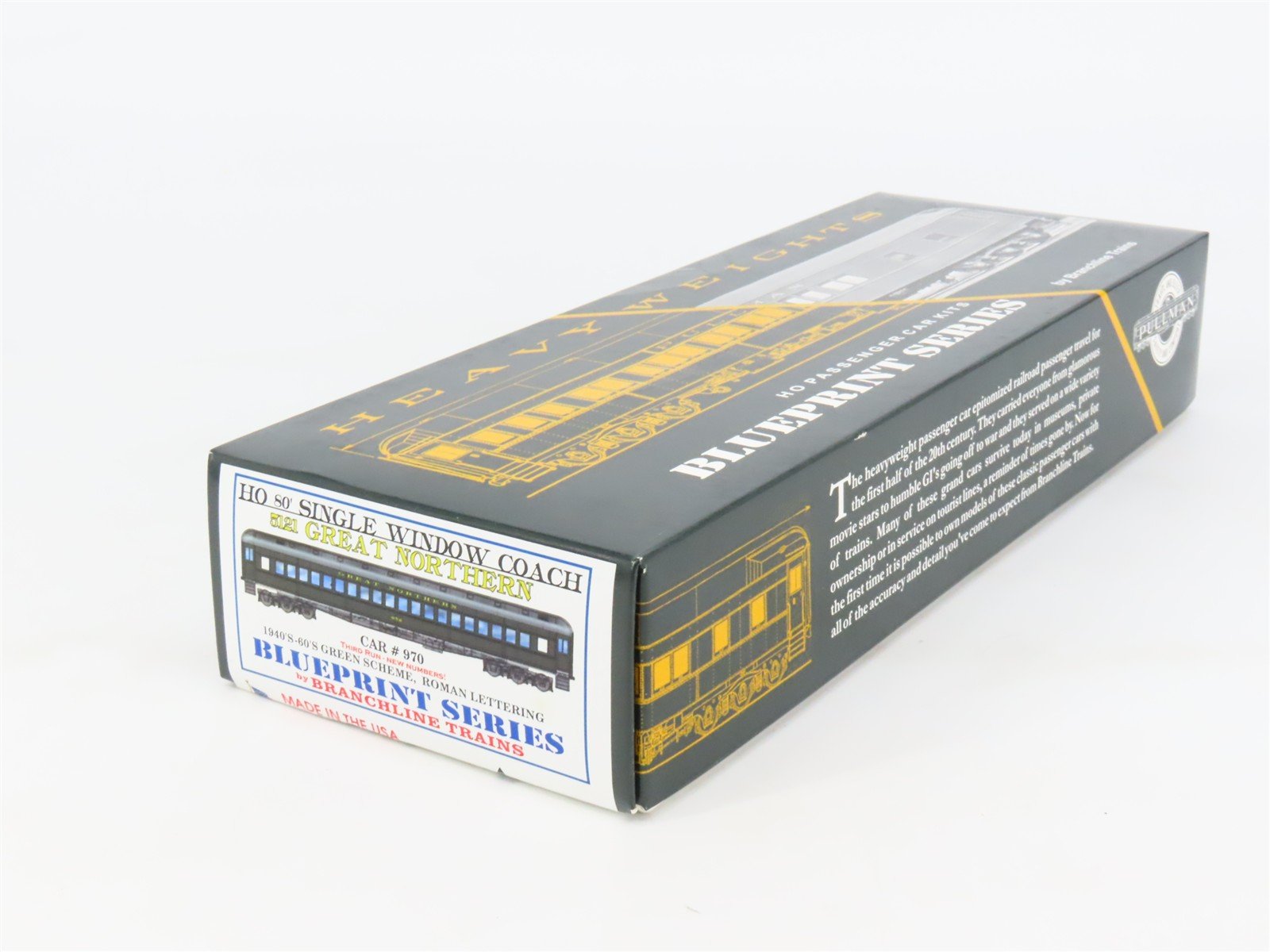 HO Branchline Blueprint Kit 5121 GN Great Northern 80' Coach Passenger #970
