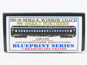 HO Branchline Blueprint Kit 5351 GN Great Northern 80' Coach Passenger #978