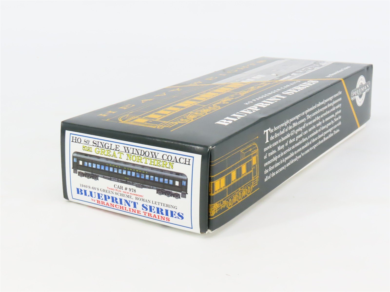 HO Branchline Blueprint Kit 5351 GN Great Northern 80' Coach Passenger #978