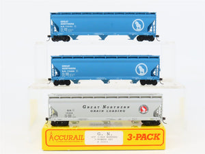 HO Scale Accurail 33311 GN Great Northern 3-Bay Covered Hoppers 3-Pack -UPGRADED
