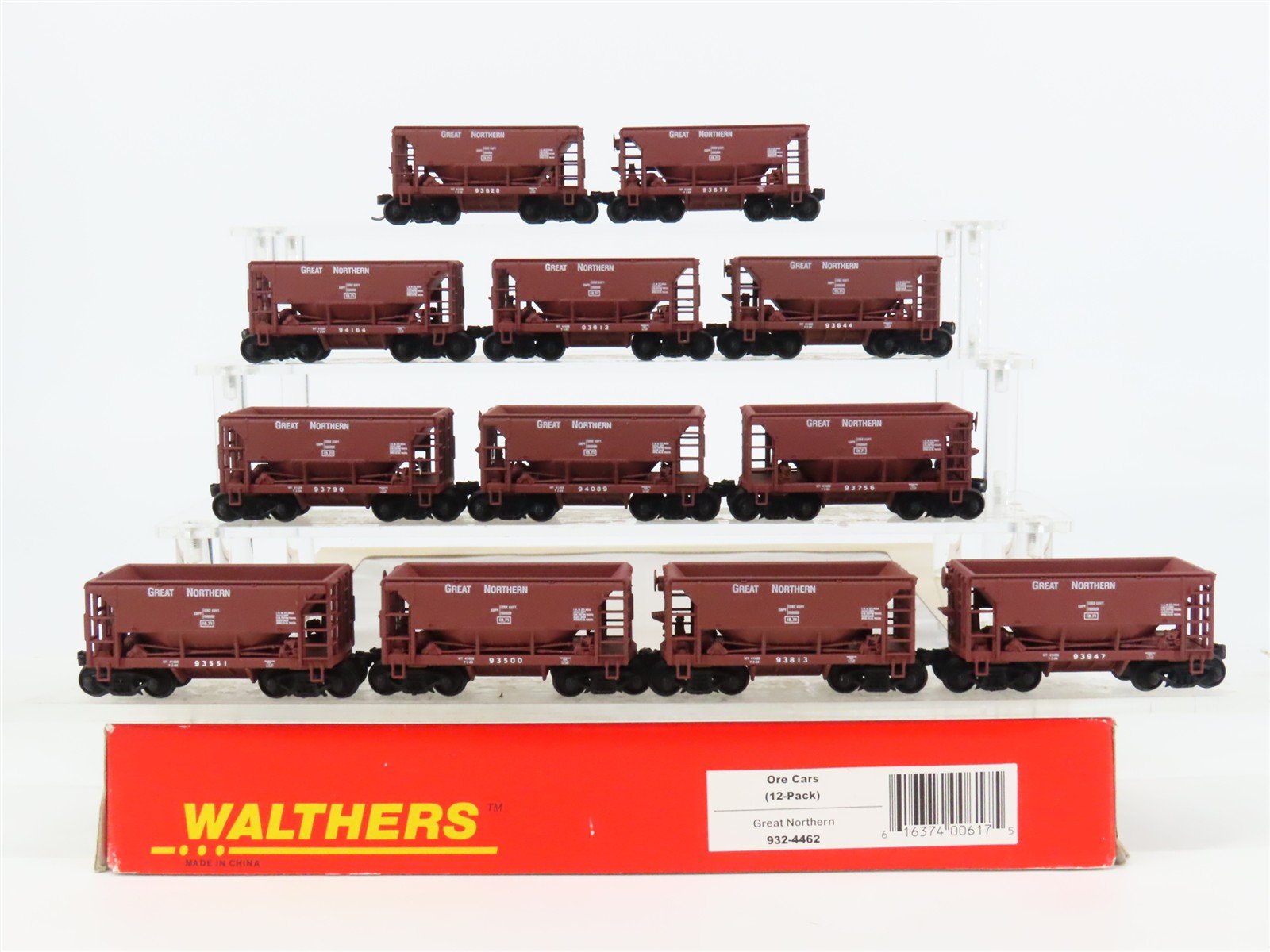 HO Scale Walthers 932-4462 GN Great Northern Ore Cars 12-Pack