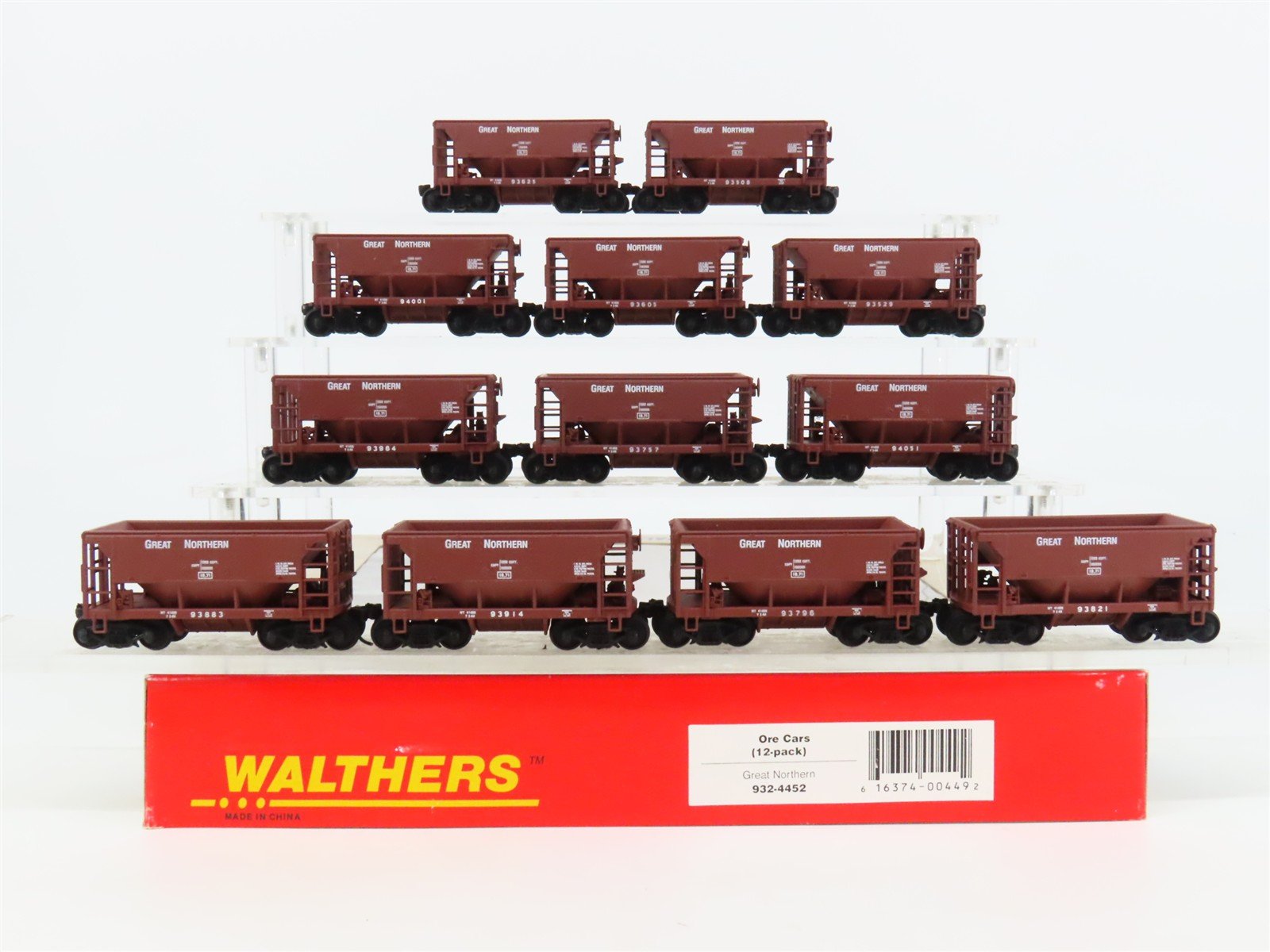 HO Scale Walthers 932-4452 GN Great Northern Ore Cars 12-Pack