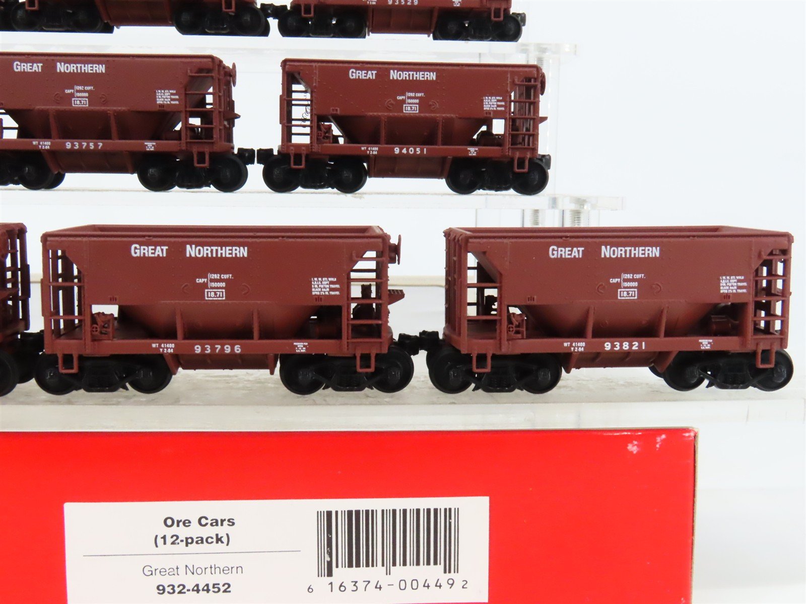 HO Scale Walthers 932-4452 GN Great Northern Ore Cars 12-Pack