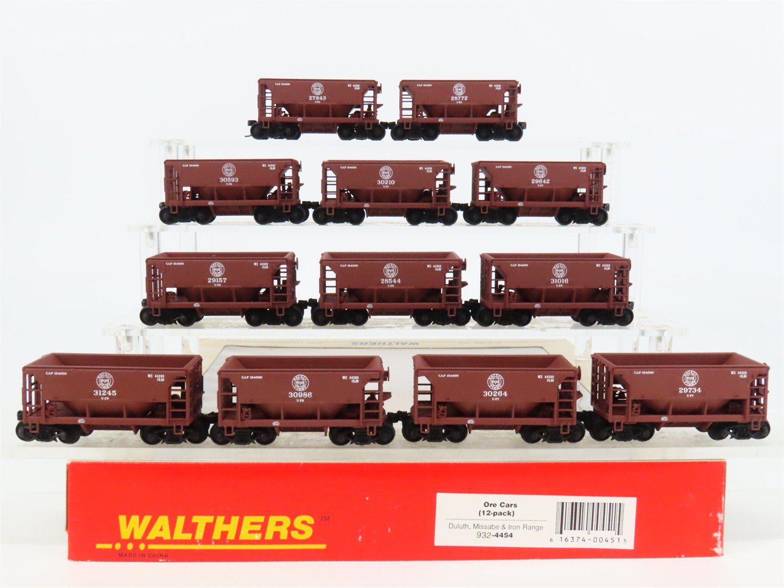 HO Scale Walthers 932-4454 DM&IR Missabe Road Ore Cars 12-Pack
