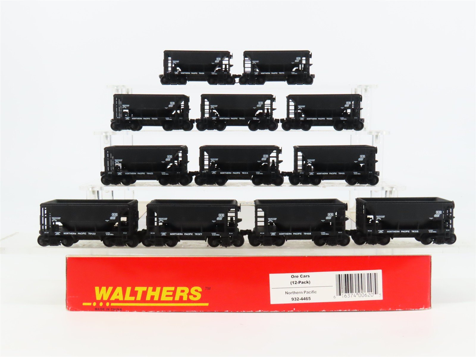 HO Scale Walthers 932-4465 NP Northern Pacific Ore Cars 12-Pack
