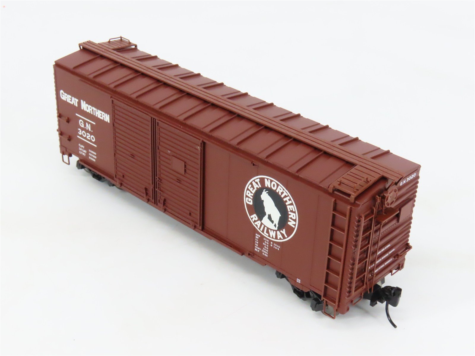 HO Scale Trix 24902-8 GN Great Northern 40' Double Door Box Car #3020