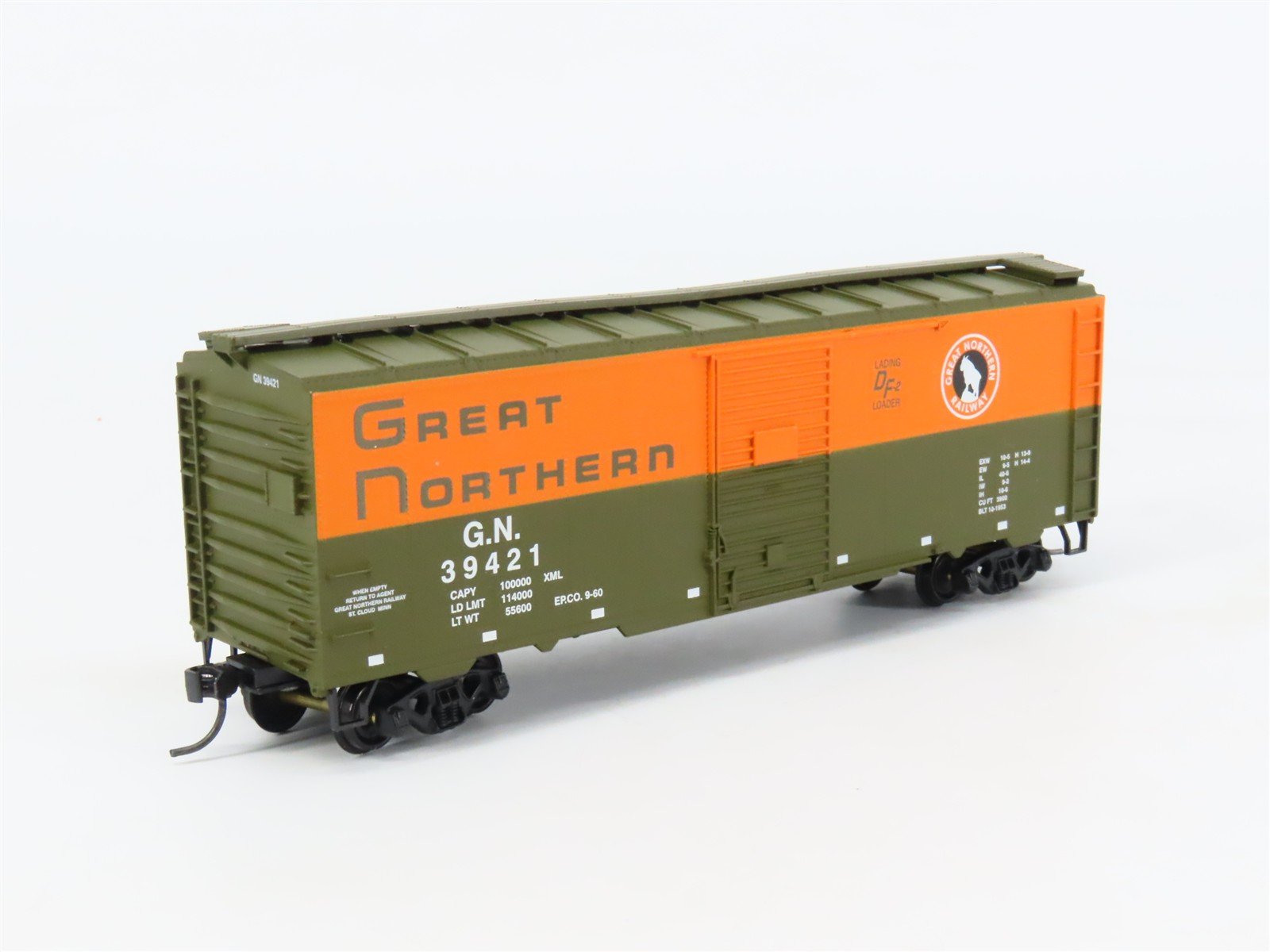 HO Scale Roundhouse 20401 GN Great Northern AAR 40' Single Door Box Car #39421