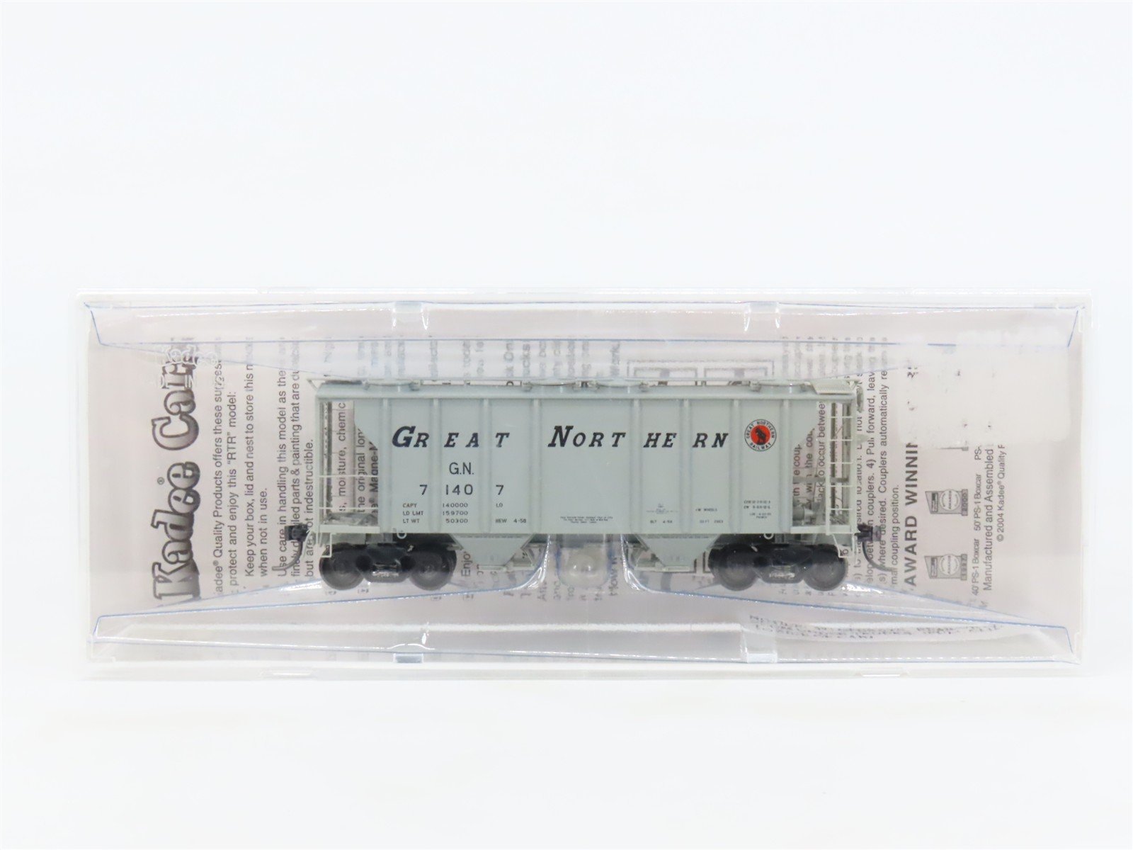 HO Scale Kadee 8014 GN Great Northern 2-Bay Covered Hopper #71407 - SEALED
