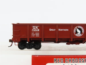 HO Scale Red Caboose RR-35010-25 GN Great Northern Drop Bottom Gondola #75518