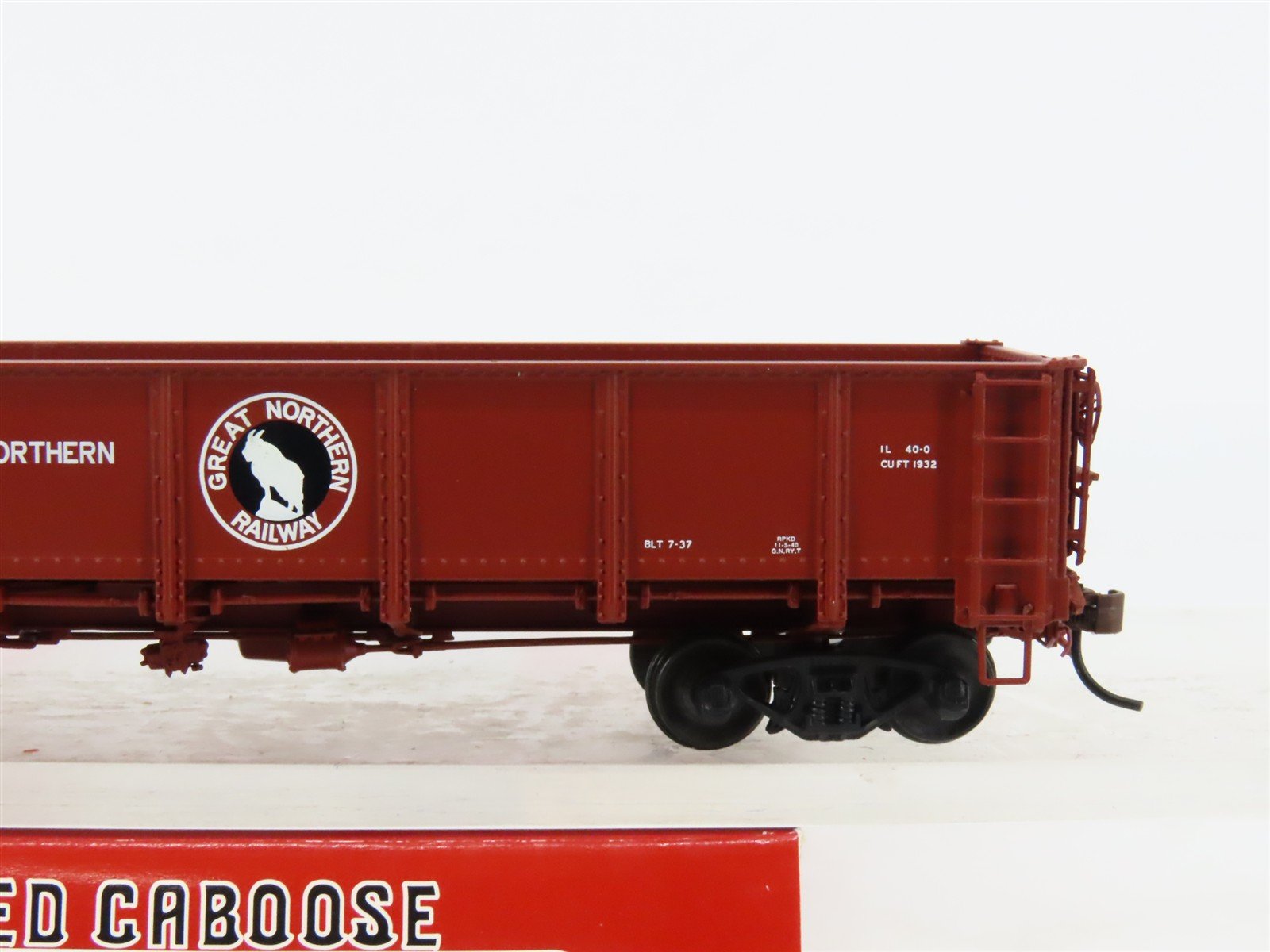 HO Scale Red Caboose RR-35010-25 GN Great Northern Drop Bottom Gondola #75518