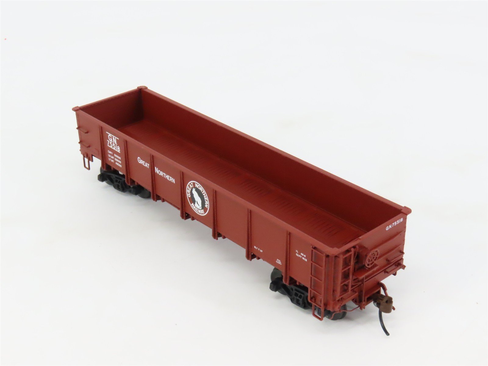 HO Scale Red Caboose RR-35010-25 GN Great Northern Drop Bottom Gondola #75518