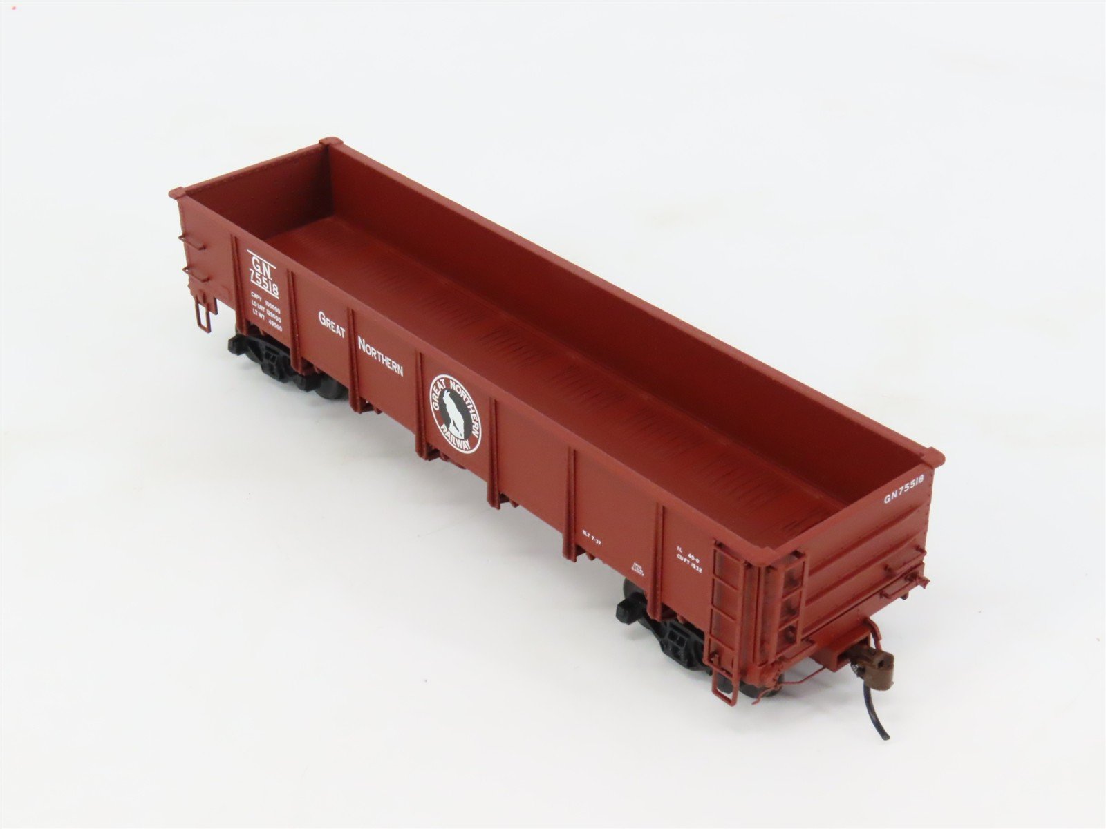 HO Scale Red Caboose RR-35010-25 GN Great Northern Drop Bottom Gondola #75518