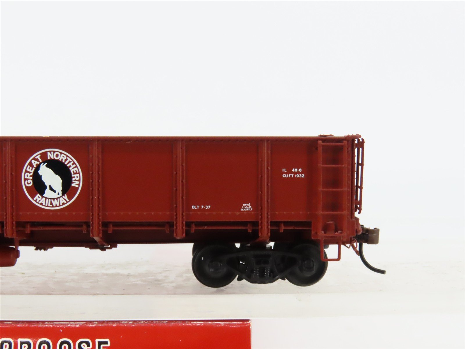 HO Scale Red Caboose RR-35010-29 GN Great Northern Drop Bottom Gondola #75670