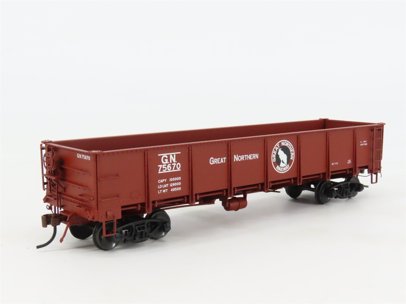 HO Scale Red Caboose RR-35010-29 GN Great Northern Drop Bottom Gondola #75670