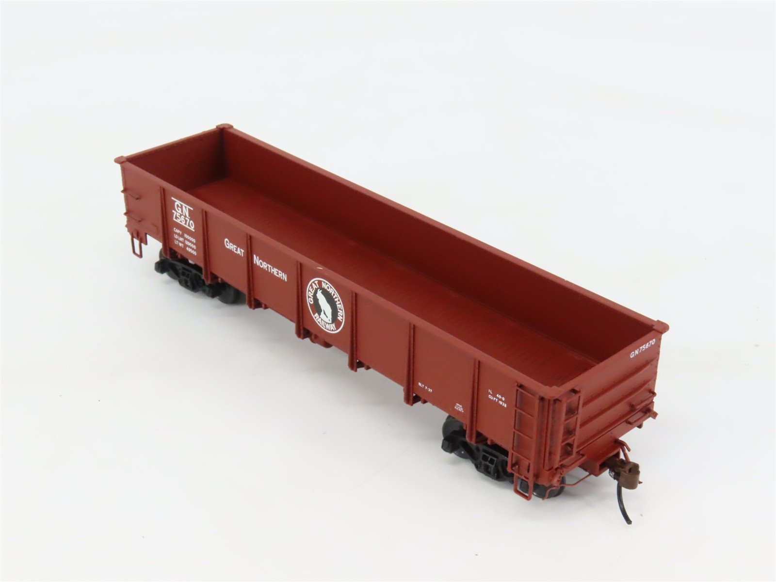 HO Scale Red Caboose RR-35010-29 GN Great Northern Drop Bottom Gondola #75670