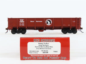 HO Scale Red Caboose RR-35010-35 GN Great Northern Drop Bottom Gondola #75892