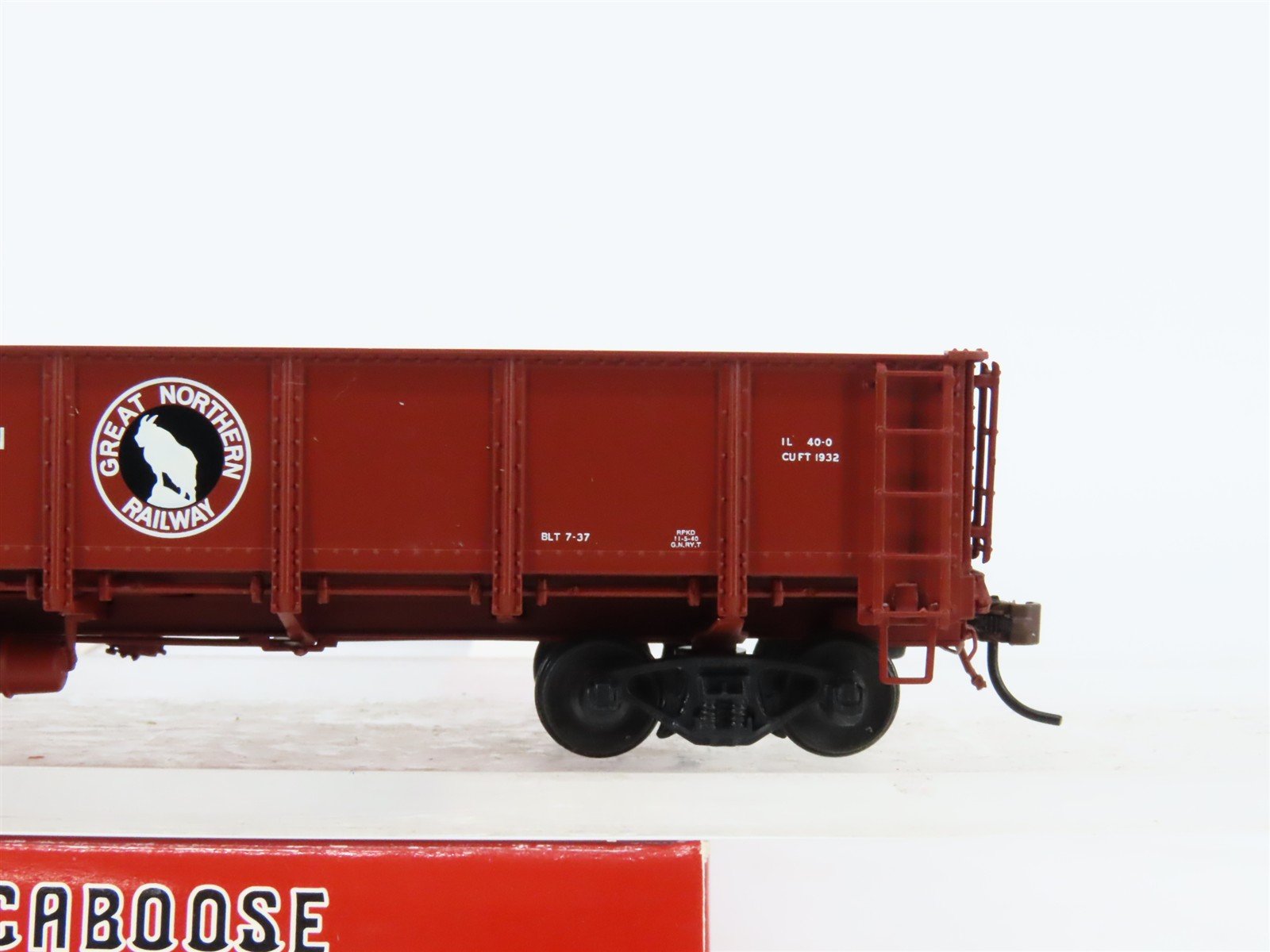 HO Scale Red Caboose RR-35010-35 GN Great Northern Drop Bottom Gondola #75892
