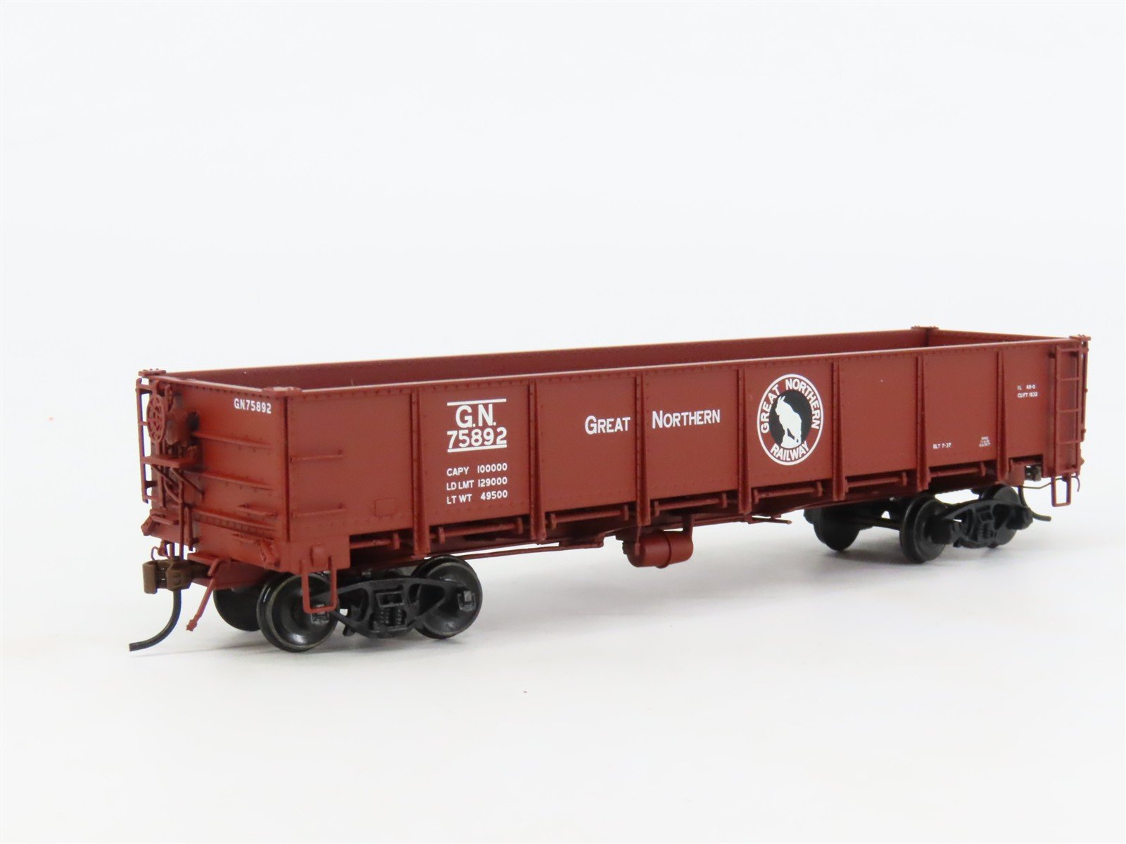 HO Scale Red Caboose RR-35010-35 GN Great Northern Drop Bottom Gondola #75892