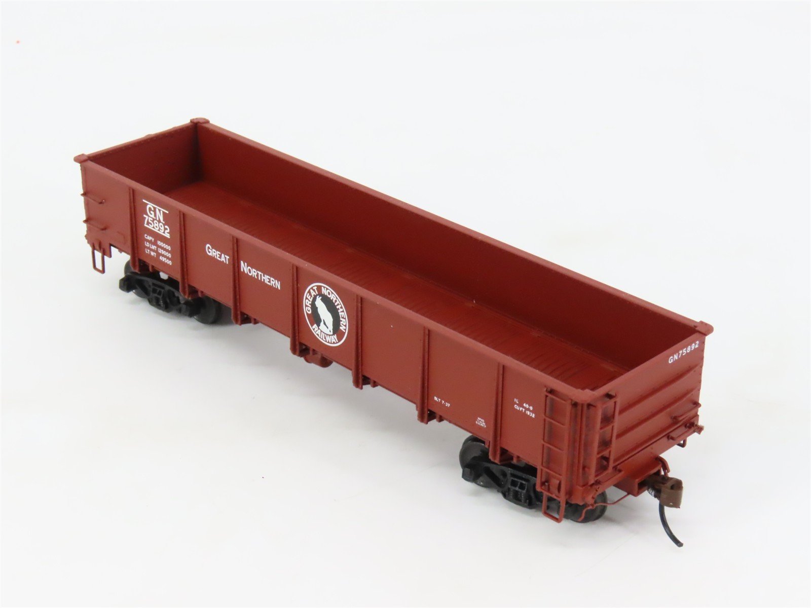 HO Scale Red Caboose RR-35010-35 GN Great Northern Drop Bottom Gondola #75892