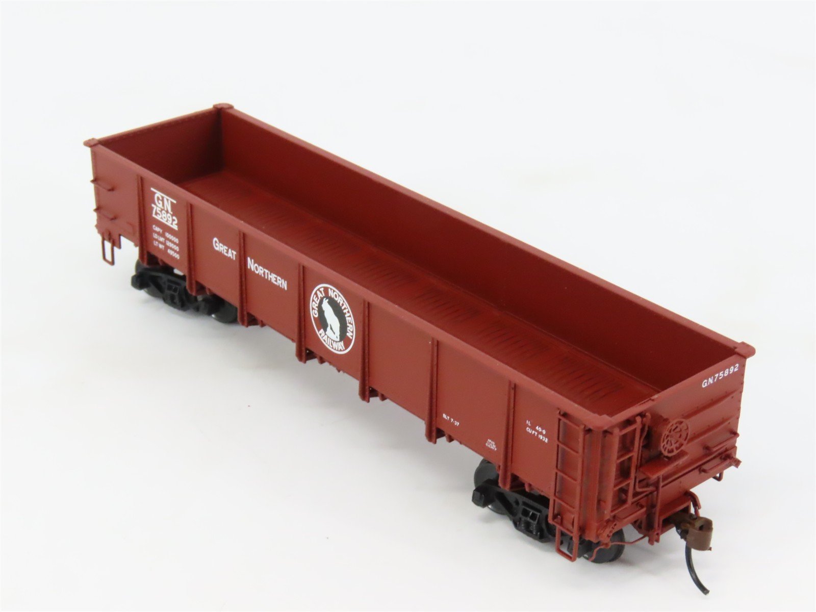 HO Scale Red Caboose RR-35010-35 GN Great Northern Drop Bottom Gondola #75892