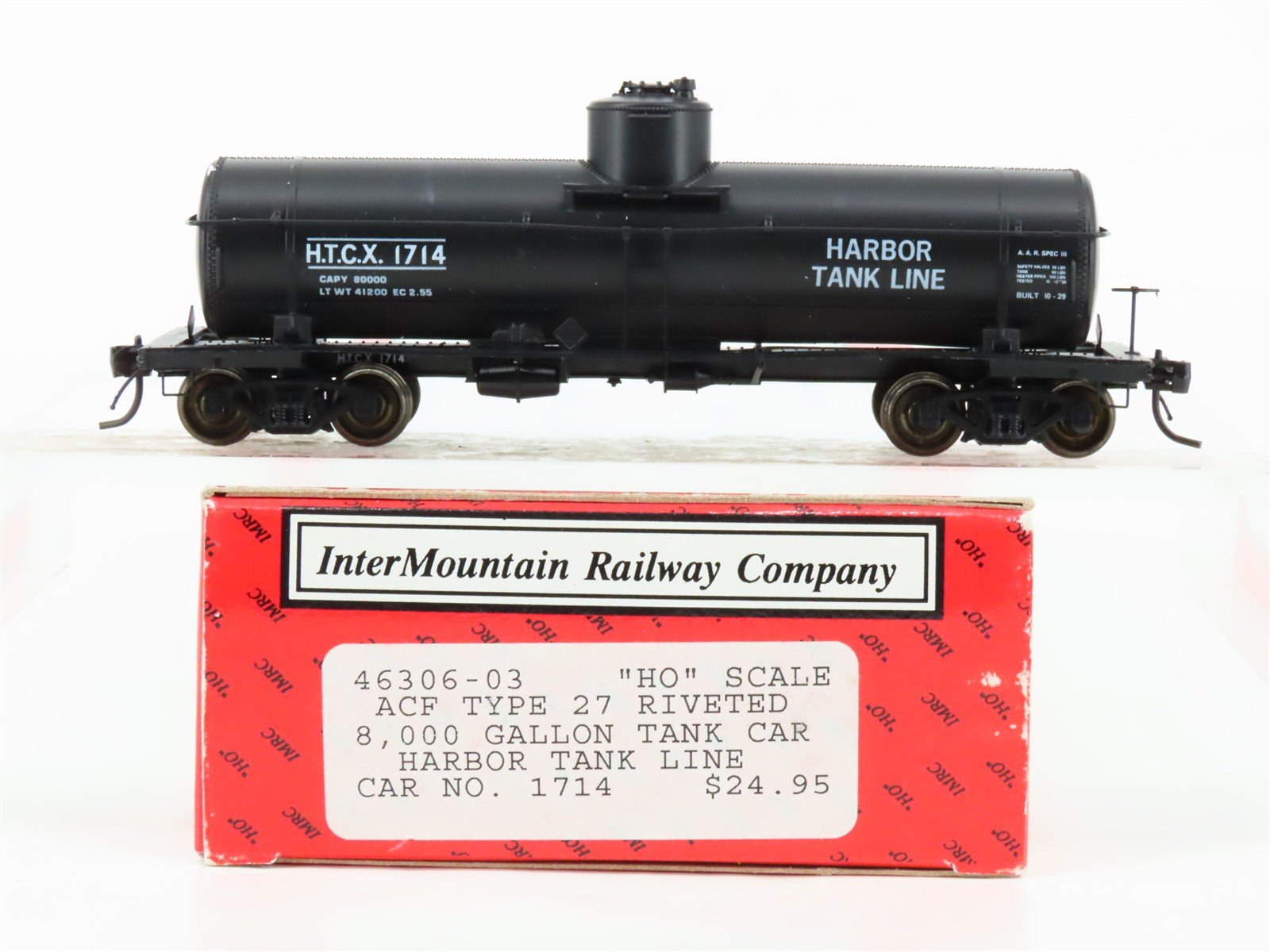 HO Scale InterMountain 46306-03 HTCX Harbor Tank Line Single Dome Tank Car #1714