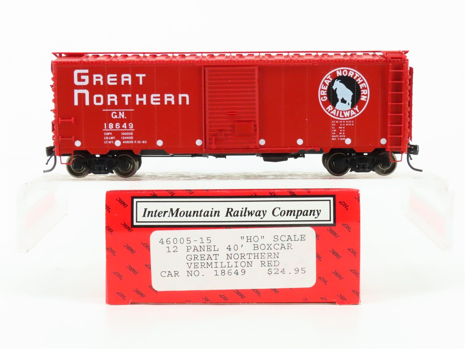 HO Scale InterMountain 46005-15 GN Great Northern 40' Single Door Box Car #18649