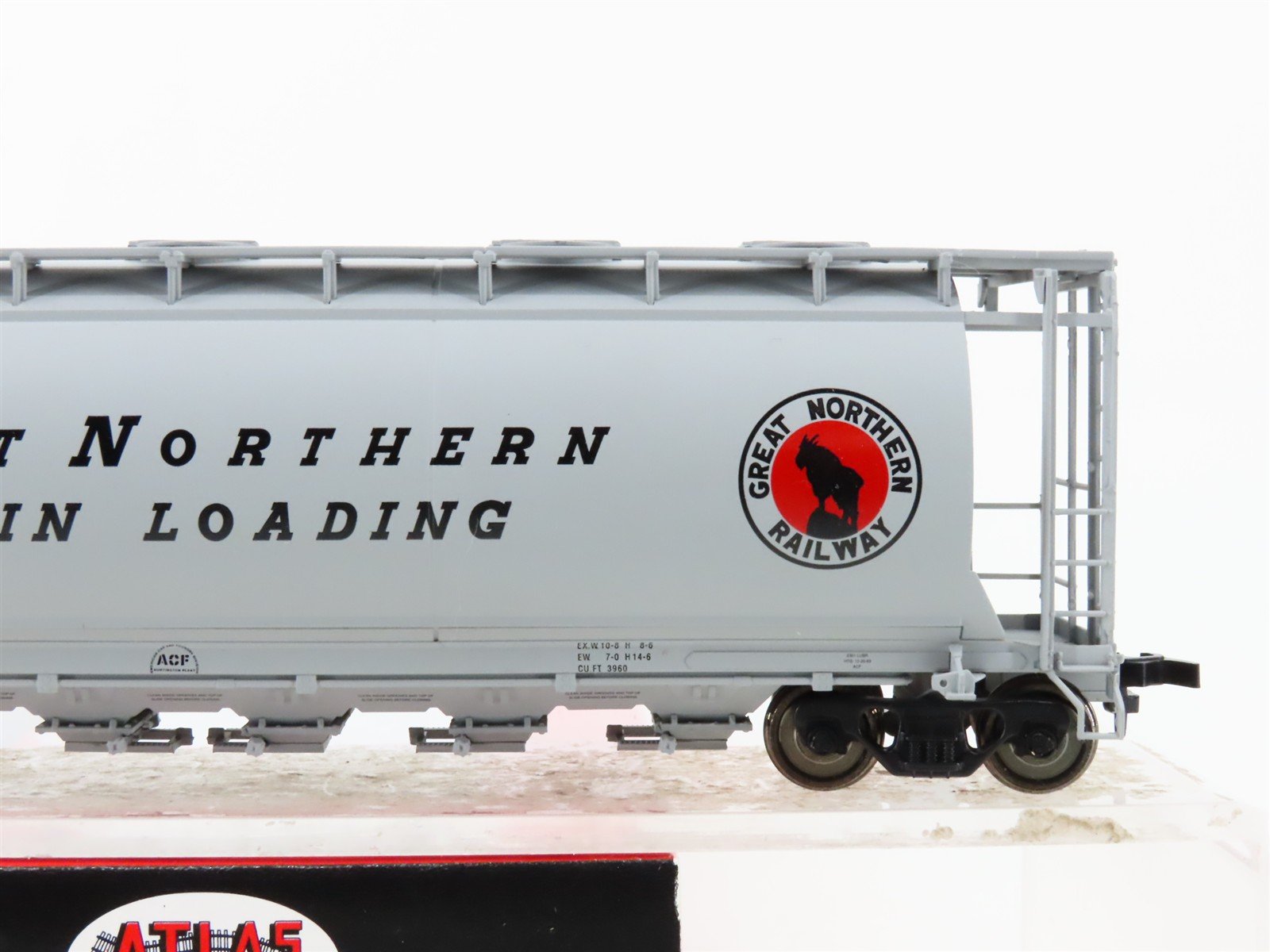 HO Atlas 1953-4 GN Great Northern Grain ACF 6-Bay Cylindrical Hopper #171029