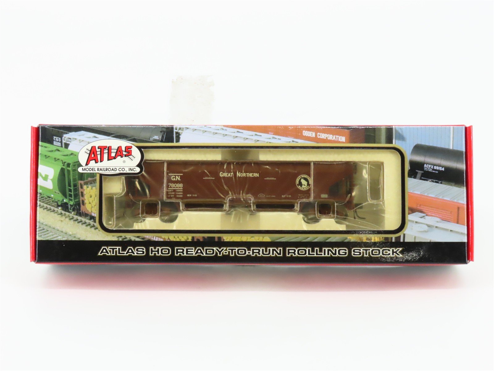 HO Atlas 1151-6 GN Great Northern 2-Bay Hart Ballast Hopper #78088 - SEALED