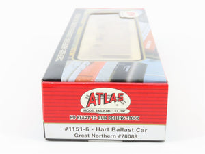 HO Atlas 1151-6 GN Great Northern 2-Bay Hart Ballast Hopper #78088 - SEALED