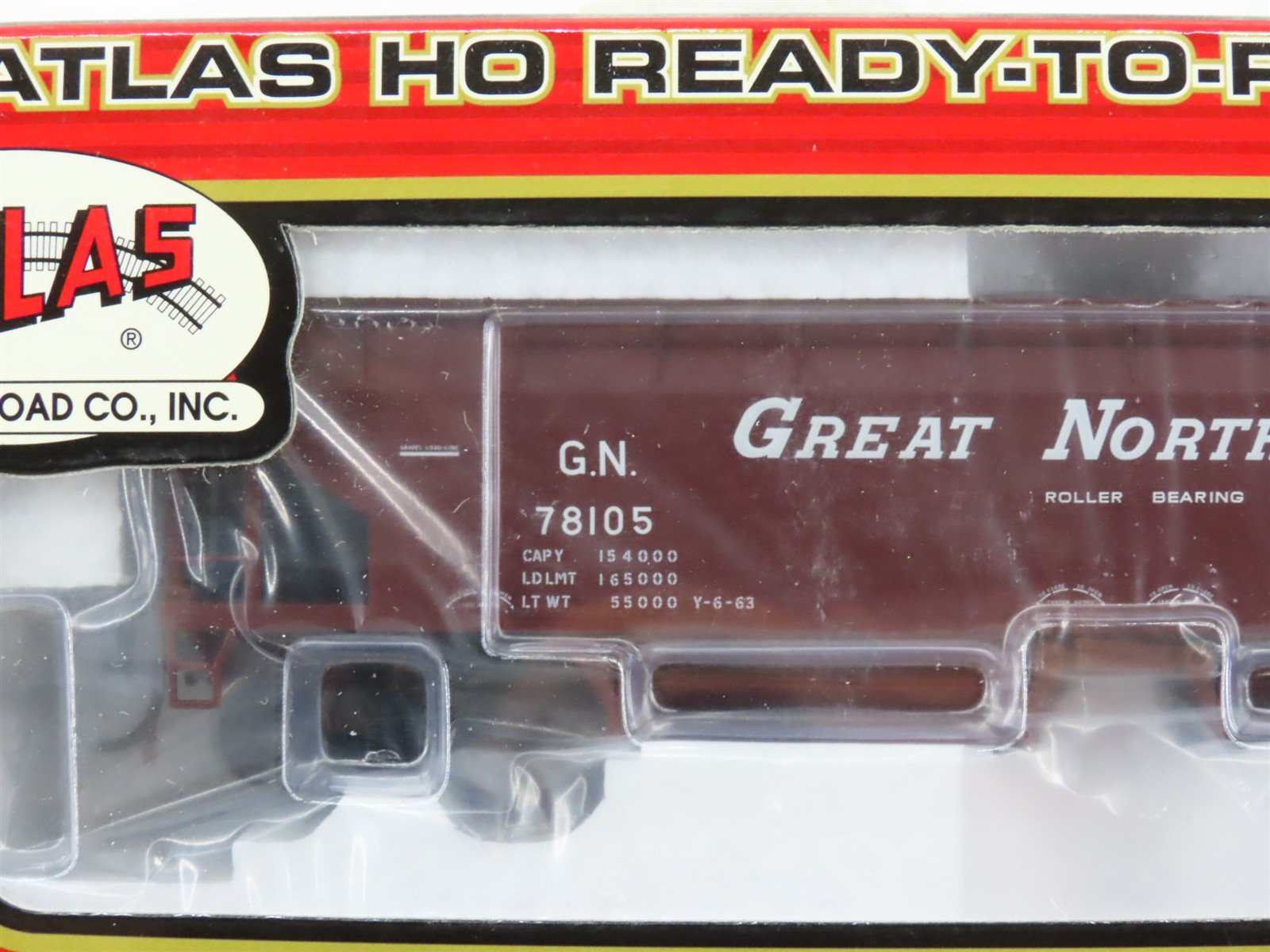 HO Atlas 1164-2 GN Great Northern 2-Bay Hart Ballast Hopper #78105 - SEALED