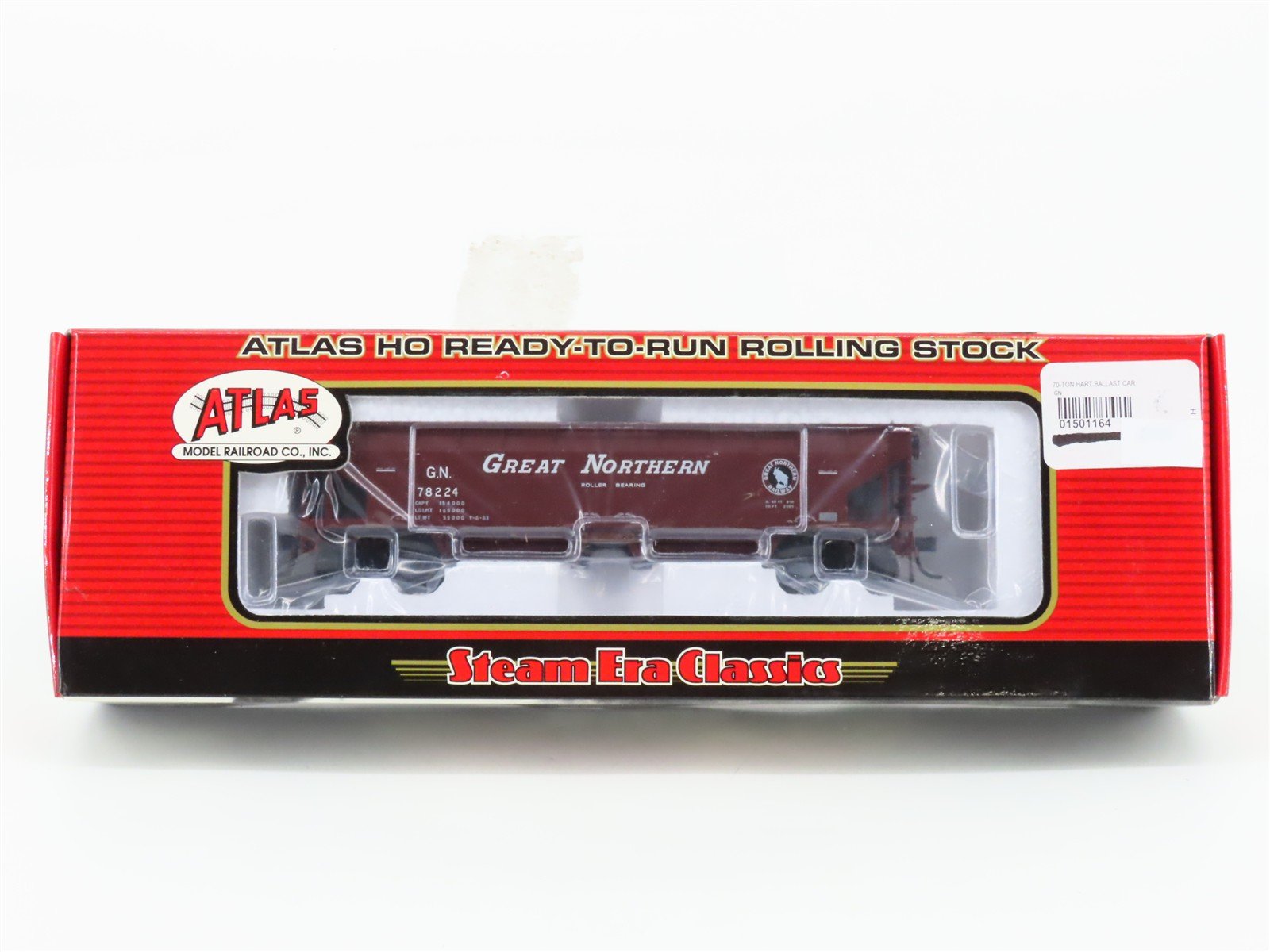 HO Atlas 1164-4 GN Great Northern 2-Bay Hart Ballast Hopper #78224 - SEALED