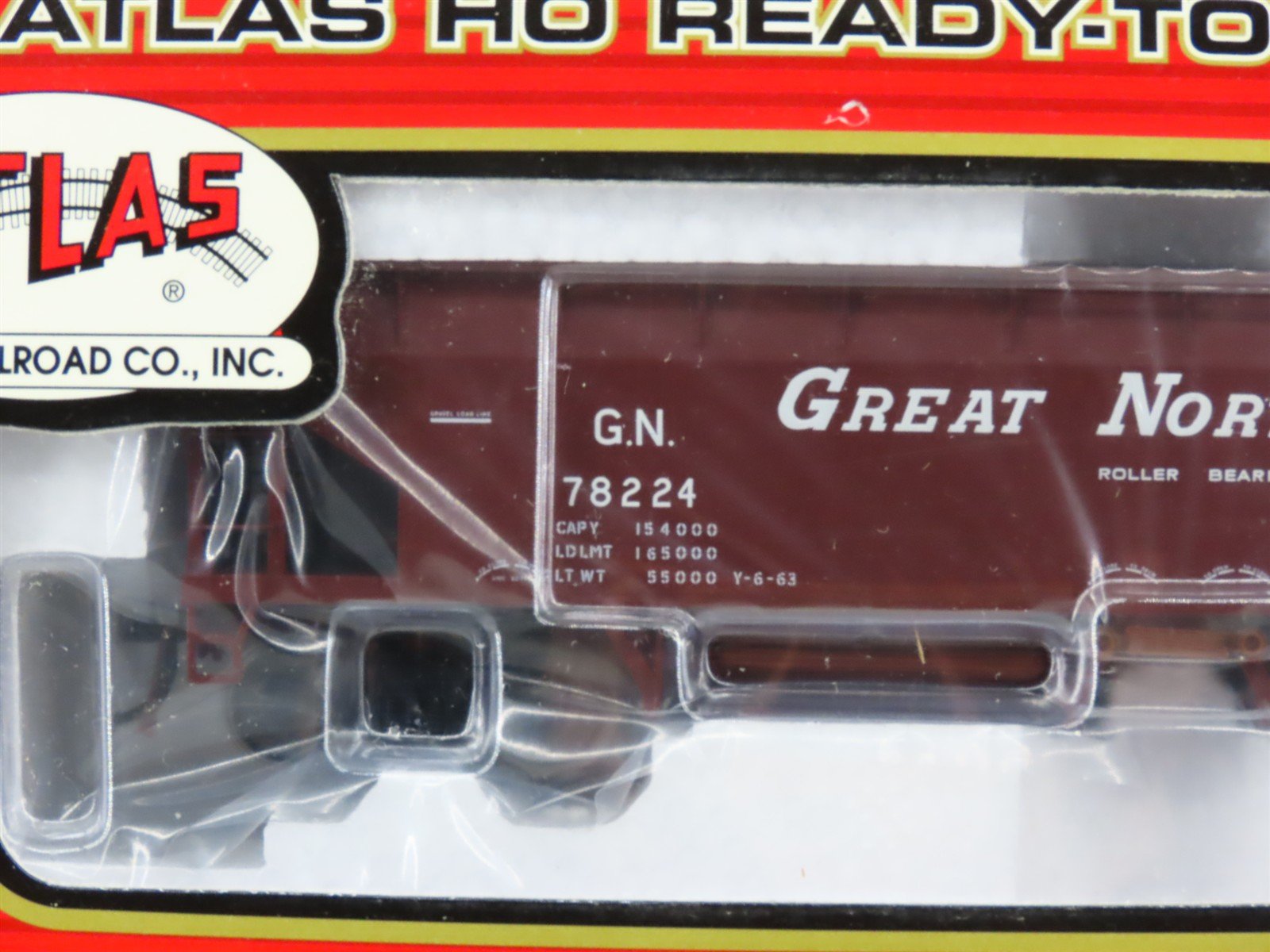 HO Atlas 1164-4 GN Great Northern 2-Bay Hart Ballast Hopper #78224 - SEALED