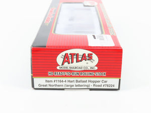 HO Atlas 1164-4 GN Great Northern 2-Bay Hart Ballast Hopper #78224 - SEALED