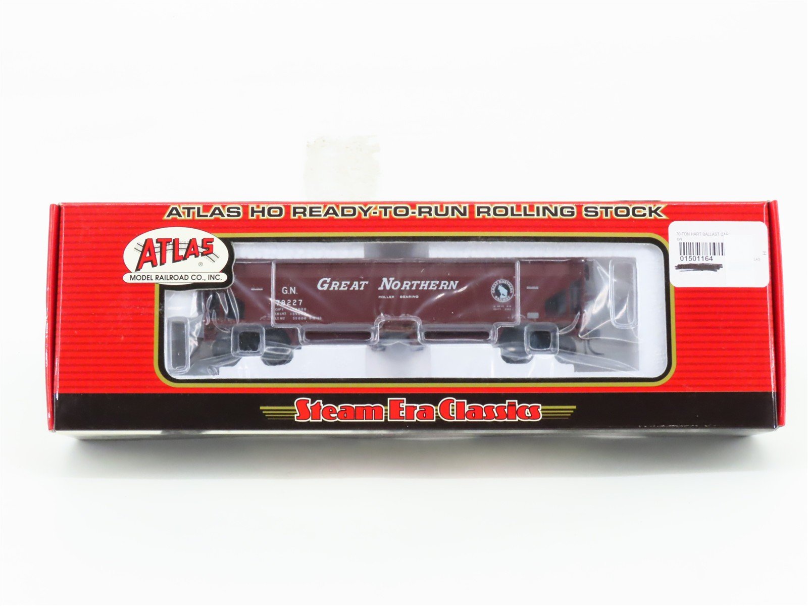HO Atlas 1164-5 GN Great Northern 2-Bay Hart Ballast Hopper #78227 - SEALED