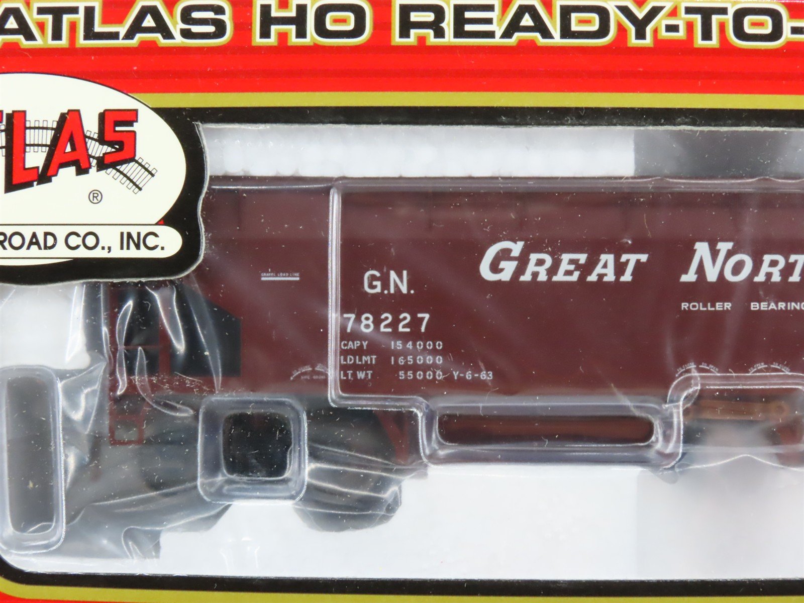 HO Atlas 1164-5 GN Great Northern 2-Bay Hart Ballast Hopper #78227 - SEALED