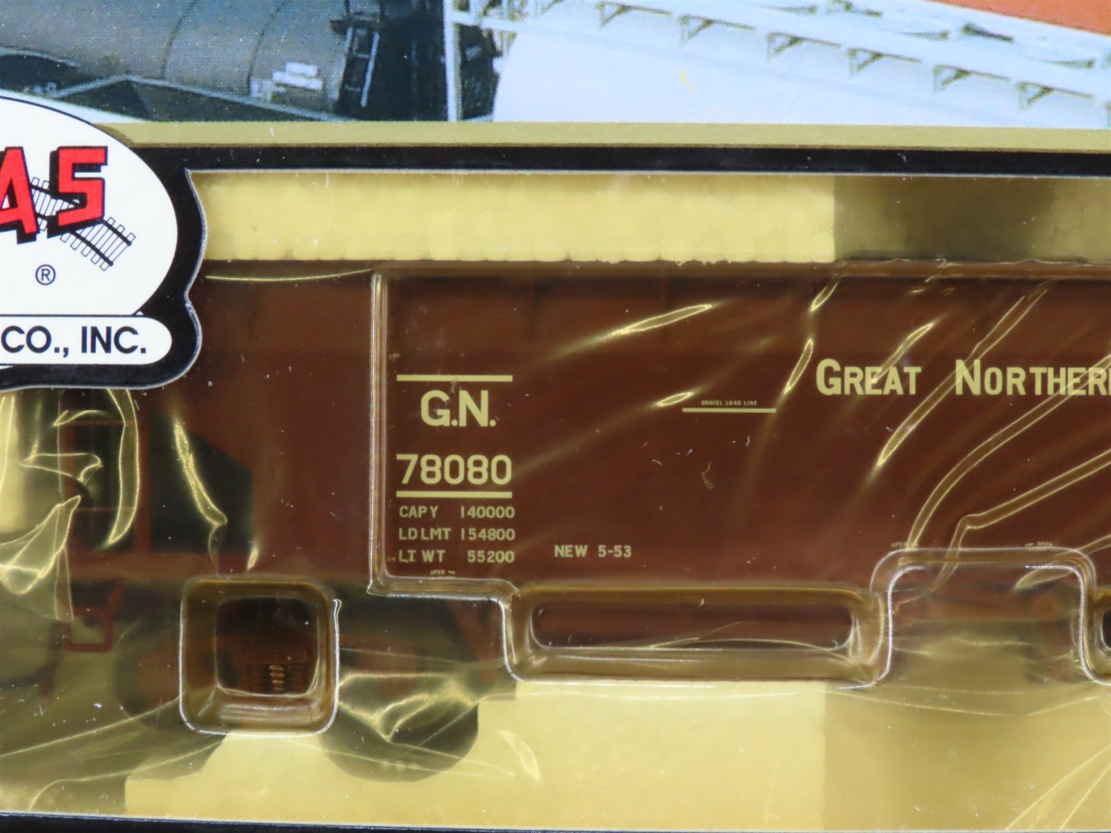 HO Atlas 1151-5 GN Great Northern 2-Bay Hart Ballast Hopper #78080 - SEALED