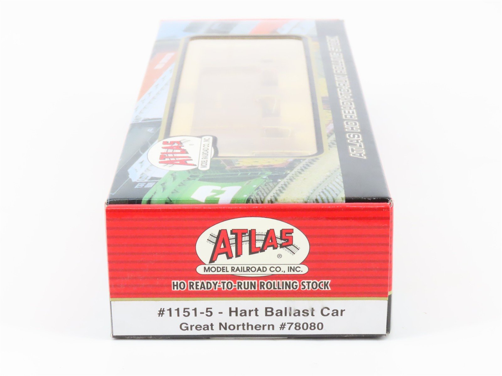 HO Atlas 1151-5 GN Great Northern 2-Bay Hart Ballast Hopper #78080 - SEALED