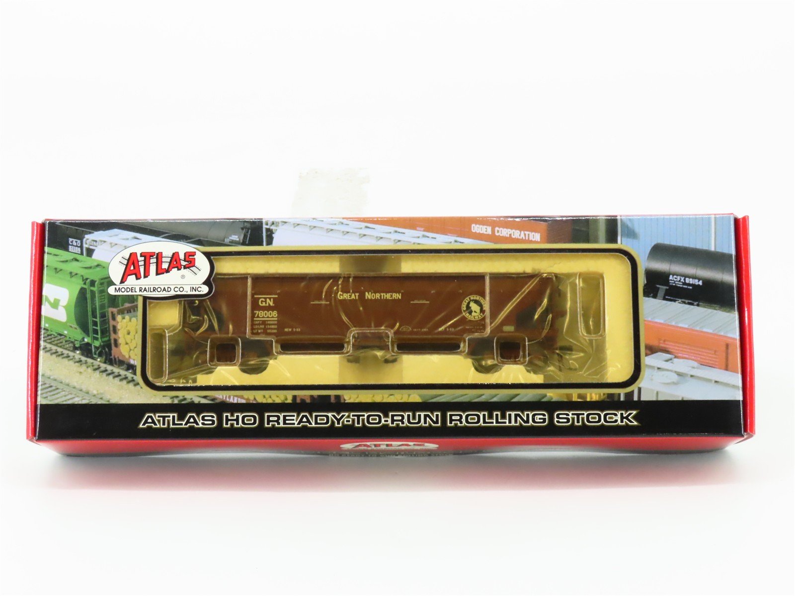 HO Atlas 1151-2 GN Great Northern 2-Bay Hart Ballast Hopper #78006 - SEALED