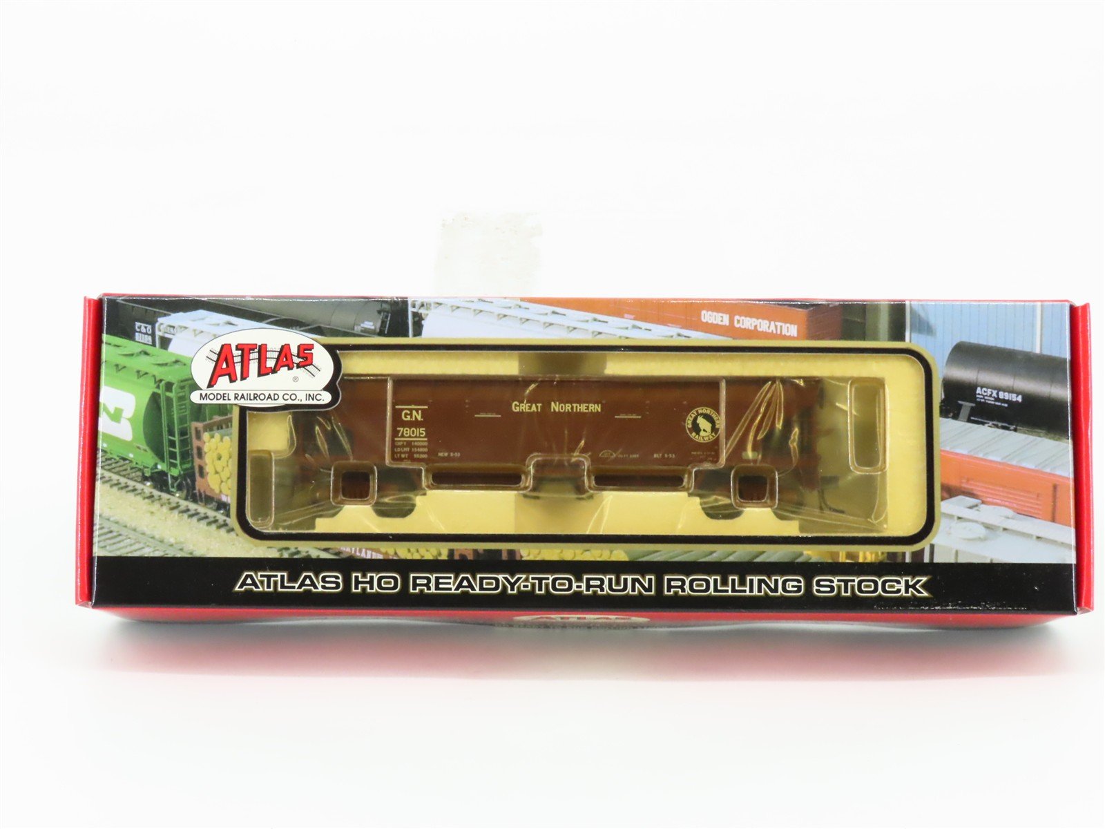 HO Atlas 1151-4 GN Great Northern 2-Bay Hart Ballast Hopper #78015 - SEALED