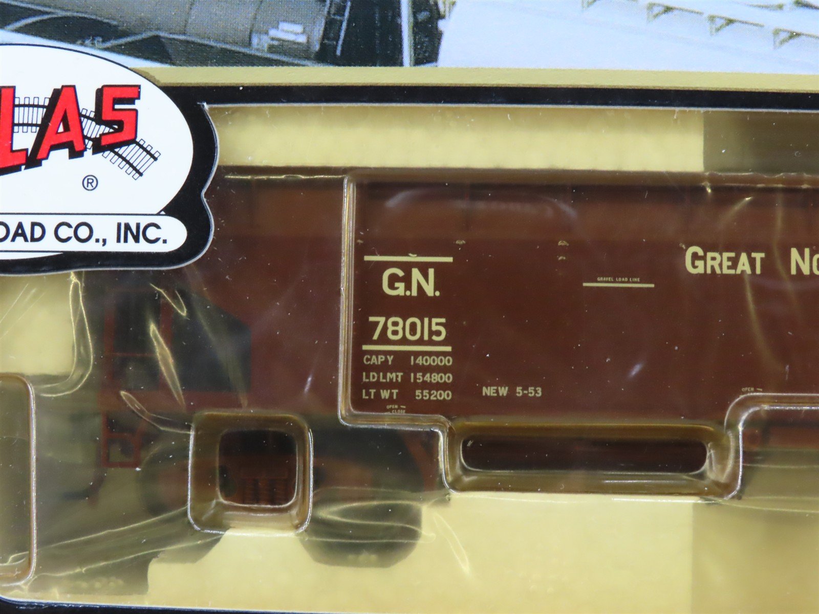HO Atlas 1151-4 GN Great Northern 2-Bay Hart Ballast Hopper #78015 - SEALED