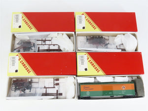 LOT of 4 HO Scale Red Caboose GN Great Northern 42' Fishbelly Flatcar Kits