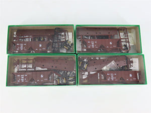 LOT of 4 HO Scale Bowser 55681 GN Great Northern 2-Bay Covered Hopper Car Kits